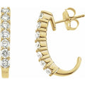 Accented J-Hoop Earrings