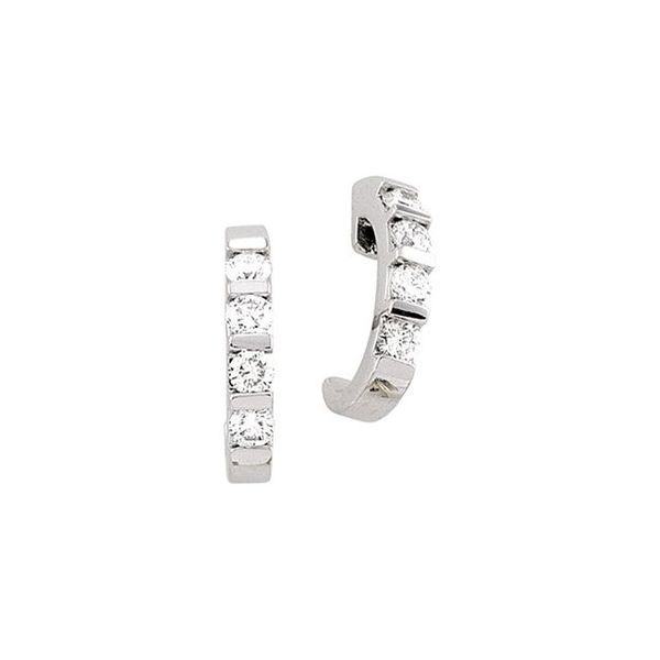 Accented J-Hoop Earrings