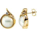 Accented Mabé Pearl Earrings