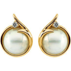 Accented Mabé Pearl Earrings - Image 2