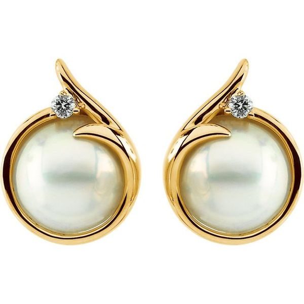 Accented Mabé Pearl Earrings - Image 2