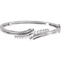 Accented Hinged Bangle Bracelet