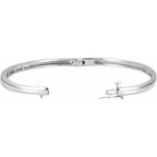 Accented Hinged Bangle Bracelet - Image 2