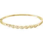 Accented Hinged Bangle Bracelet