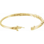 Accented Hinged Bangle Bracelet - Image 2