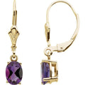 Oval 4-Prong Earrings