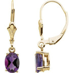 Oval 4-Prong Earrings