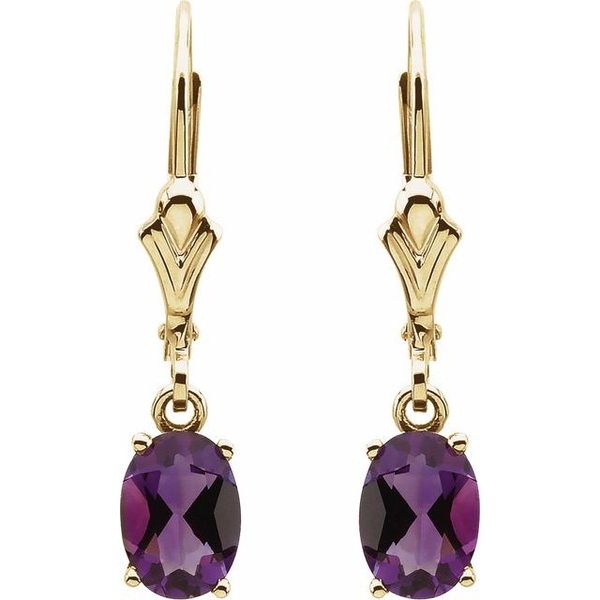 Oval 4-Prong Earrings - Image 2