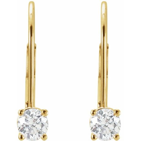 Round Lever Back Earrings - Image 2