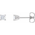 Square 4-Prong V-End Scroll Setting® Stud Earrings