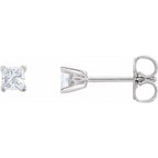 Square 4-Prong V-End Scroll Setting® Stud Earrings