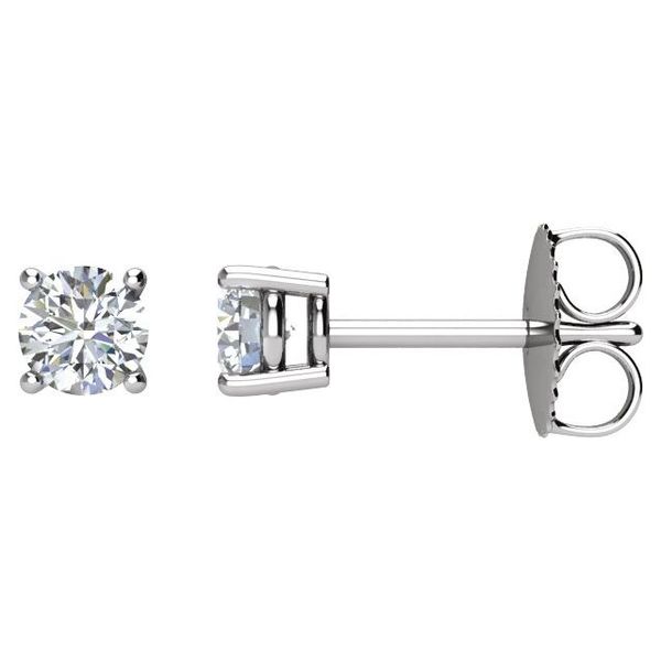 Round 4-Prong Stud Earrings