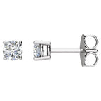 Round 4-Prong Stud Earrings