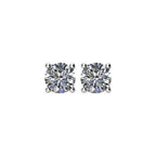 Round 4-Prong Stud Earrings - Image 2