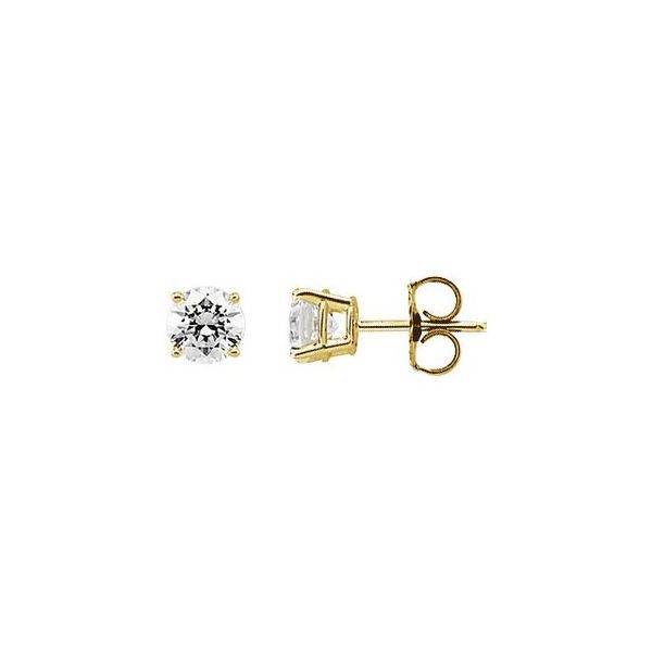 Round 4-Prong Stud Earrings