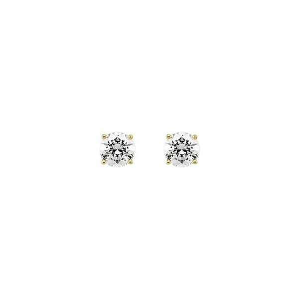 Round 4-Prong Stud Earrings - Image 2