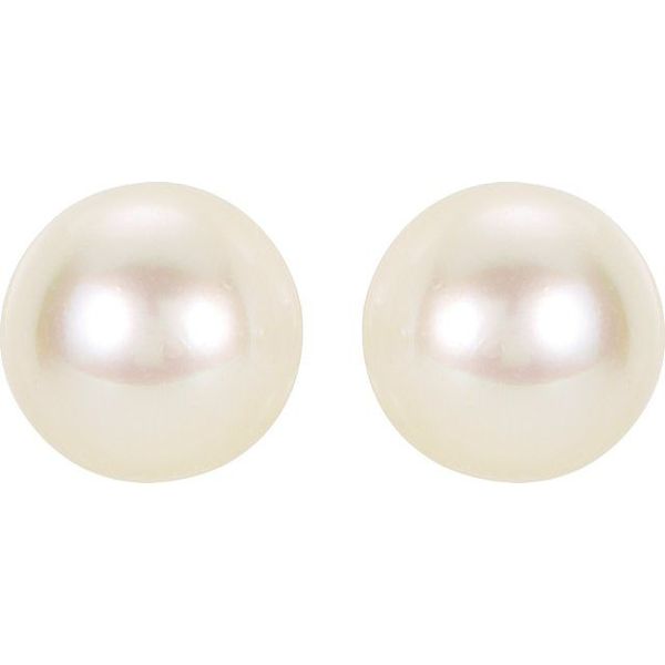 Pearl Stud Earrings - Image 2