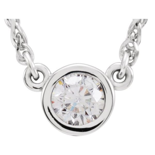 Bezel-Set Solitaire Necklace