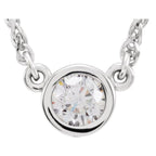 Bezel-Set Solitaire Necklace