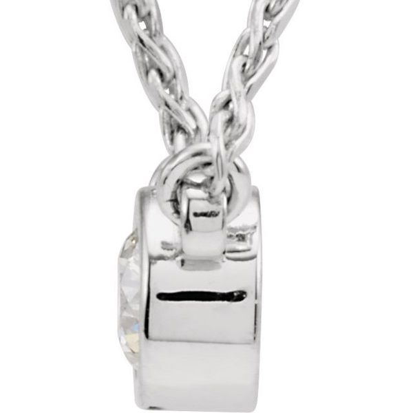 Bezel-Set Solitaire Necklace - Image 2