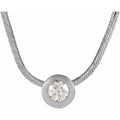 Bezel-Set Solitaire Necklace