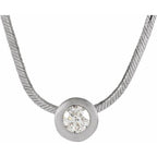 Bezel-Set Solitaire Necklace