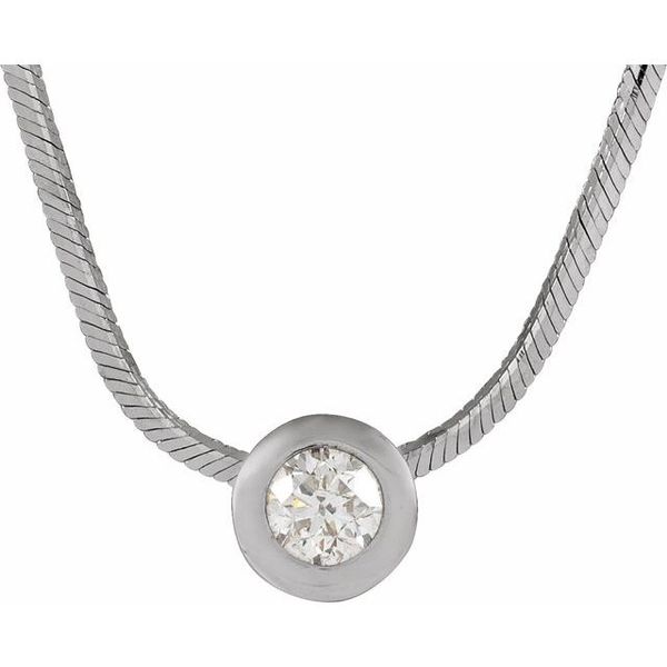 Bezel-Set Solitaire Necklace