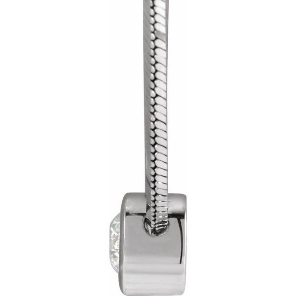 Bezel-Set Solitaire Necklace - Image 2