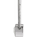 Bezel-Set Solitaire Necklace - Image 2