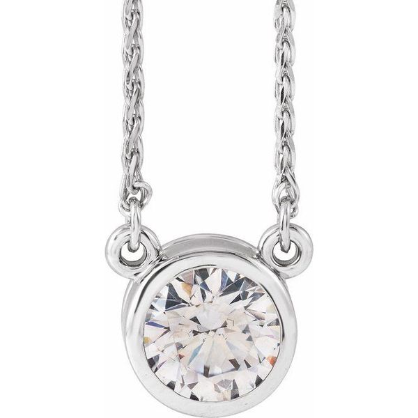 Bezel-Set Solitaire Necklace