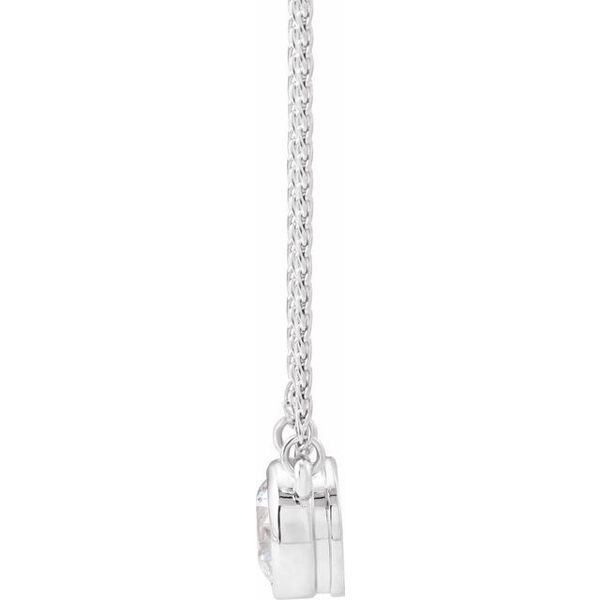 Bezel-Set Solitaire Necklace - Image 2