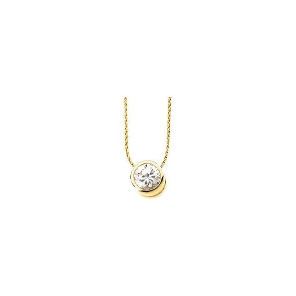 Bezel-Set Solitaire Necklace