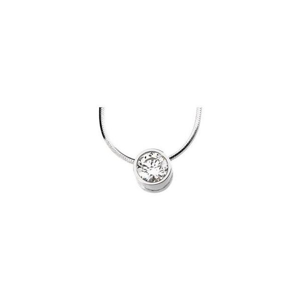 Bezel-Set Solitaire Necklace