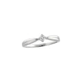 Reverse Tapered Grooved Solitaire Ring