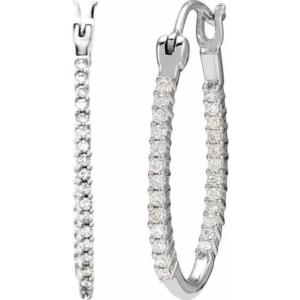 Inside-Outside U-Hoop Earrings - Image 2