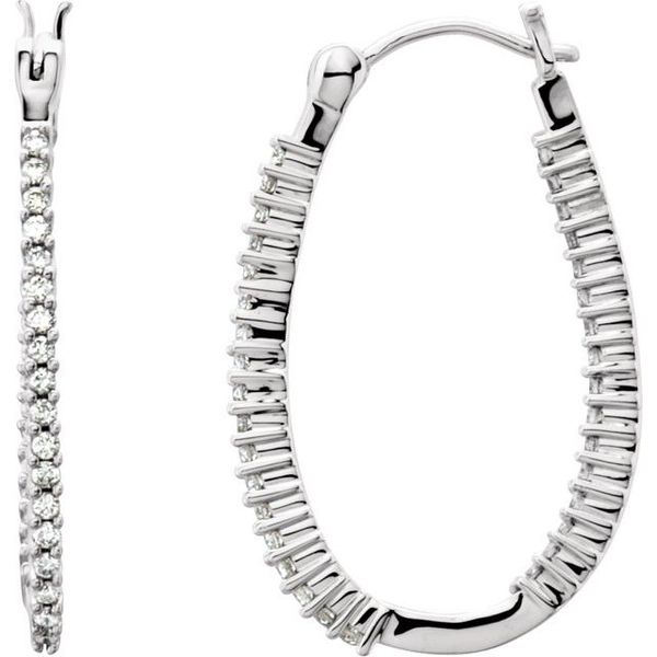 Inside-Outside U-Hoop Earrings - Image 4