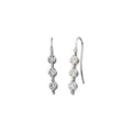 Three-Stone Bar Earrings