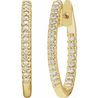 Inside-Outside Hinged Hoop Earrings - Image 2