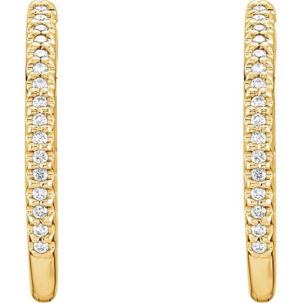 Inside-Outside Hinged Hoop Earrings - Image 3