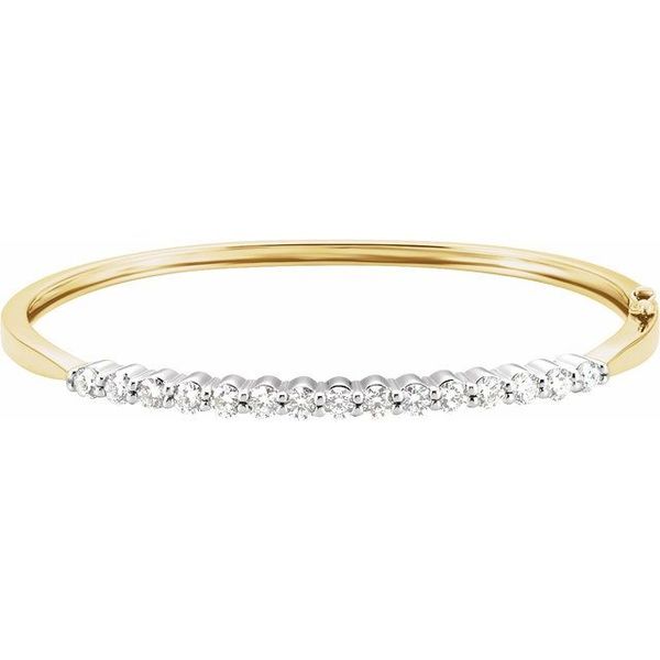 Accented Hinged Bangle Bracelet