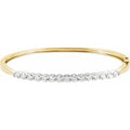 Accented Hinged Bangle Bracelet