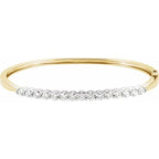 Accented Hinged Bangle Bracelet