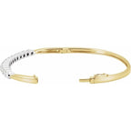 Accented Hinged Bangle Bracelet - Image 2