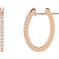 Accented U-Hoop Earrings