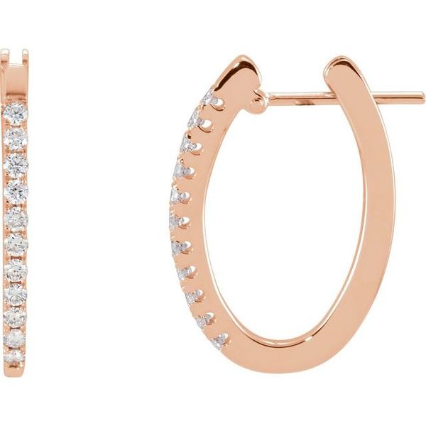 Accented U-Hoop Earrings
