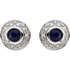 Bezel-Set Halo-Style Earrings - Image 2
