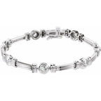 Bezel-Set Line Bracelet