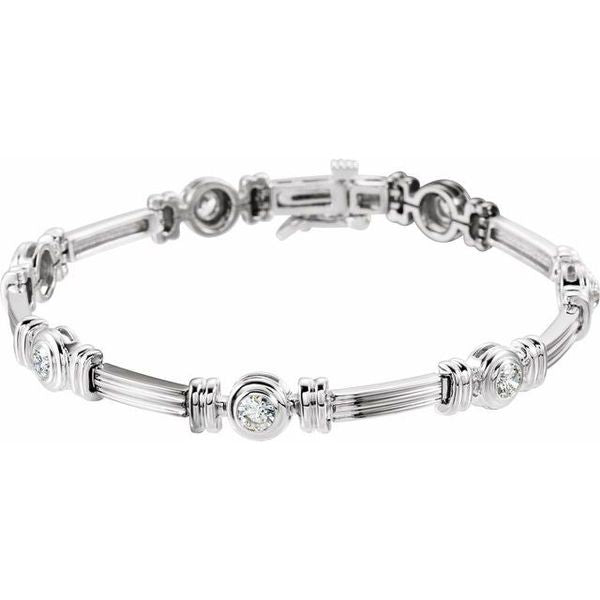 Bezel-Set Line Bracelet