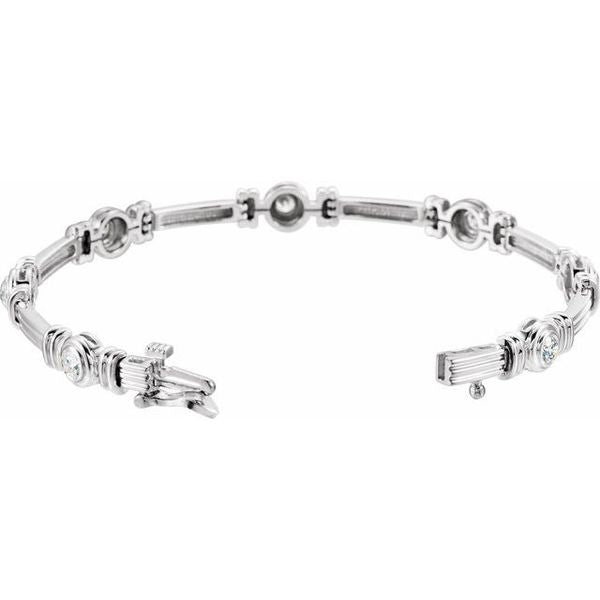 Bezel-Set Line Bracelet - Image 2