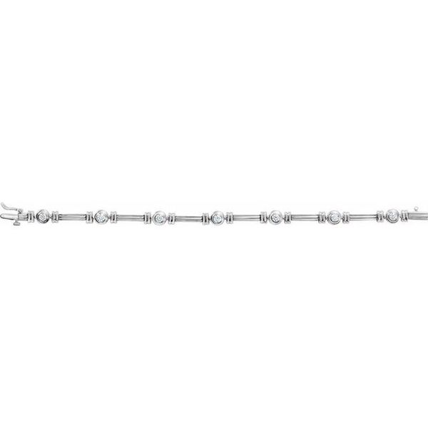 Bezel-Set Line Bracelet - Image 3